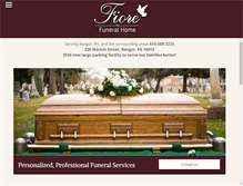 Tablet Screenshot of fiorefuneralhome.com